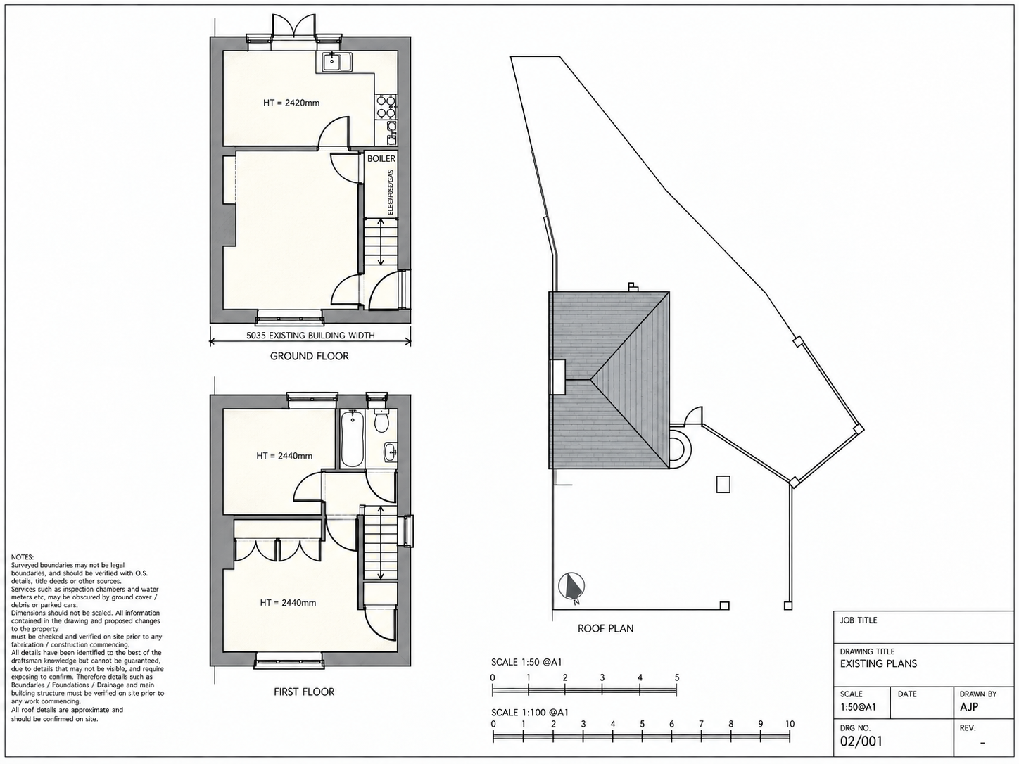 Existing — Plans shown as an architectural presentation drawing