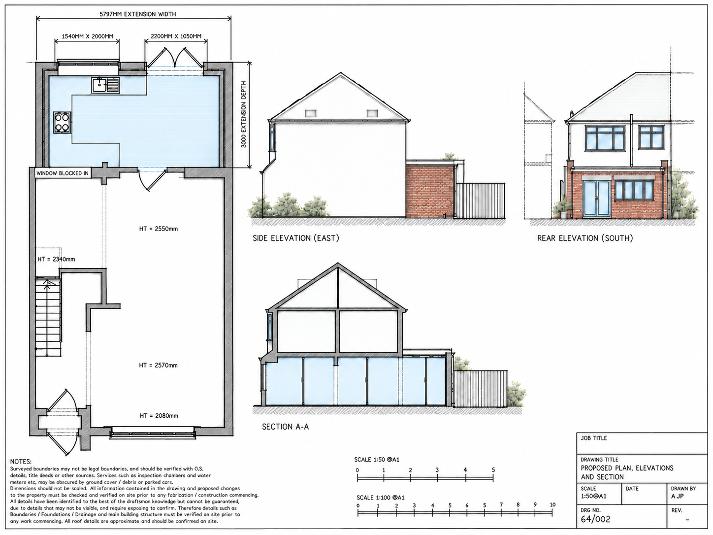 House extension planning drawing