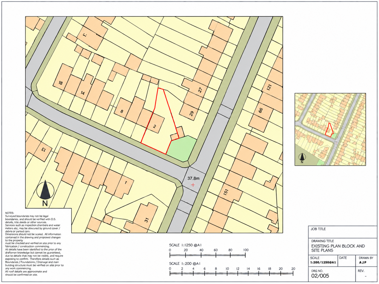 Site Context — Block & Site Plans shown as an architectural presentation drawing