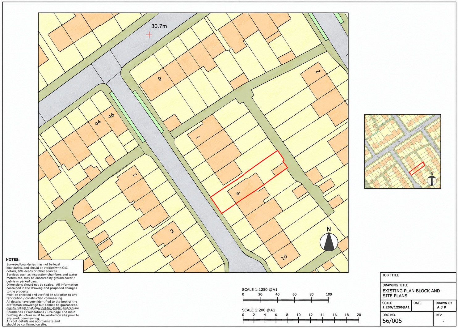 Site Context — Block & Site Plans shown as an architectural presentation drawing